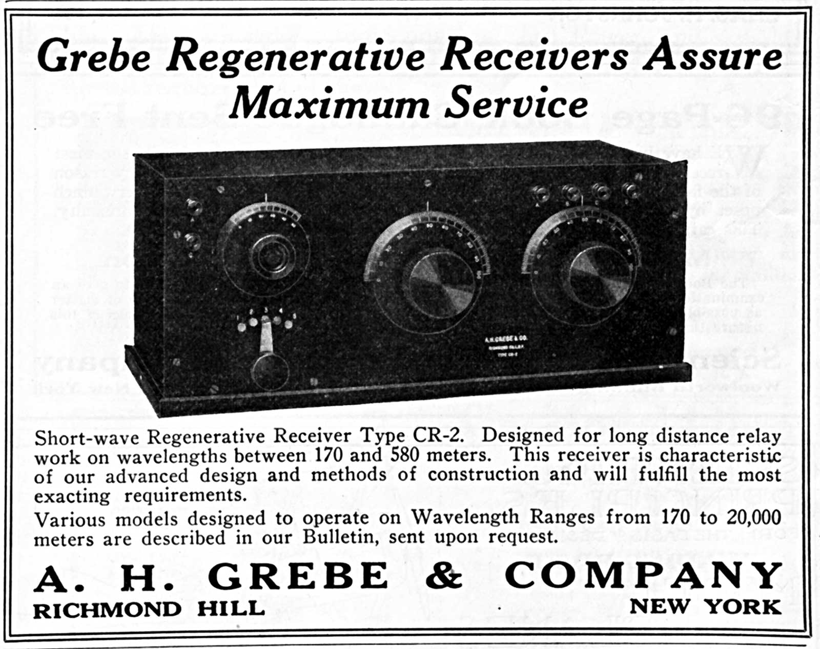 1919-07-ee-cr-2sm Grebe Radio CR-2 Receiver, 1919.
