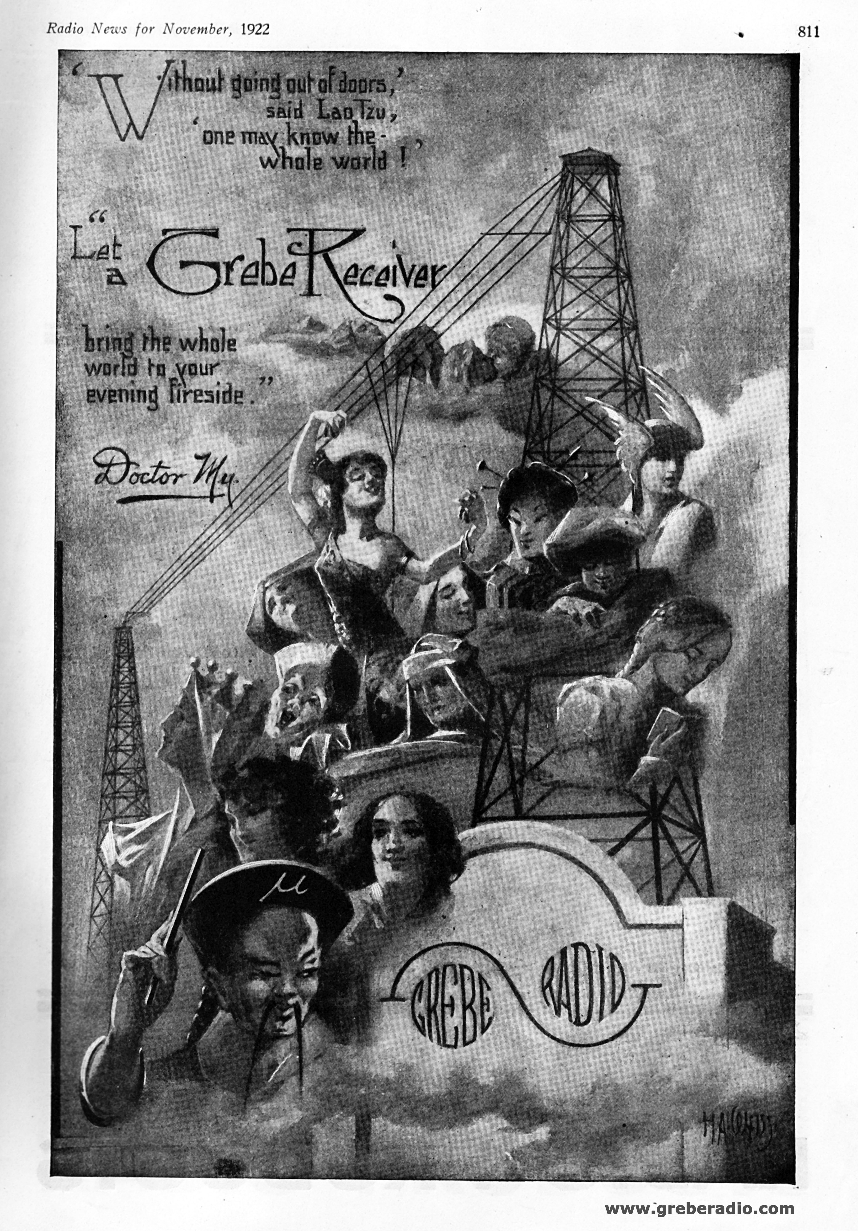 greberadio_radio_news_ad-1922-11 "Let a Grebe Recevier bring the whole workd to your evening fireside."